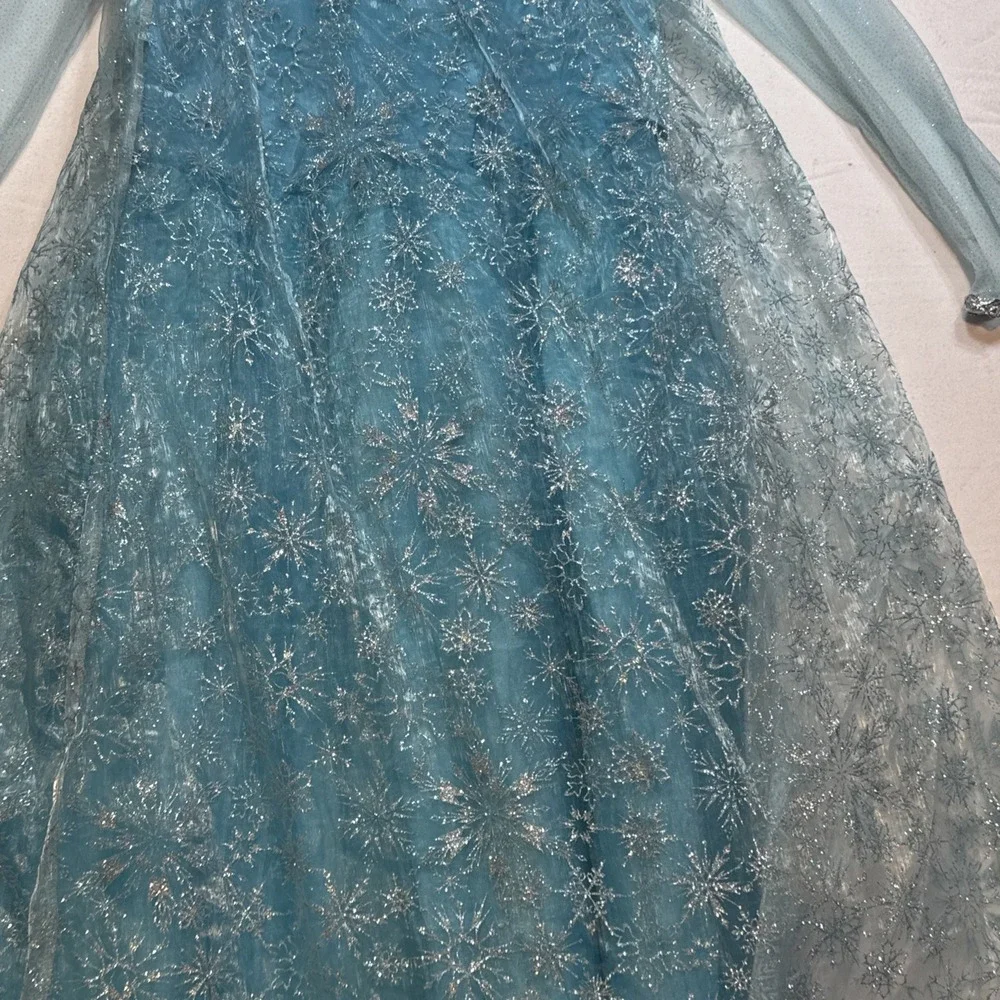 Disney Parks Elsa Blue Long Sleeve Dress Costume, Girls Size 14/16 Halloween